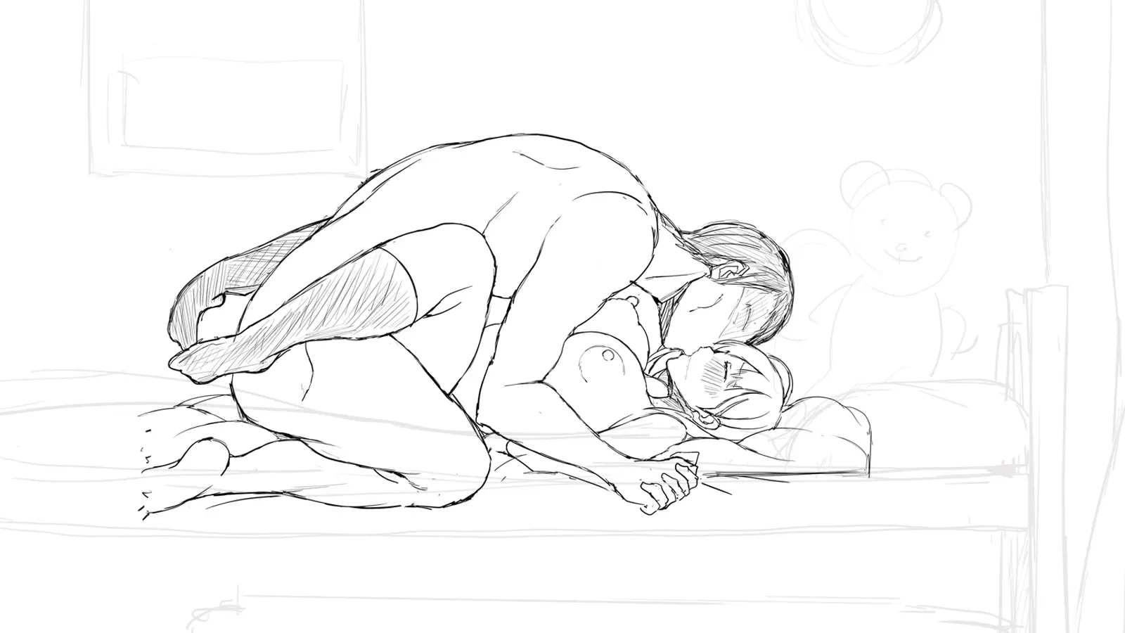 Watashi To Kareshi To Aitsu No Jijou_Rough Sketch